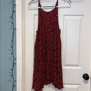 Maroon and black pattern sundress